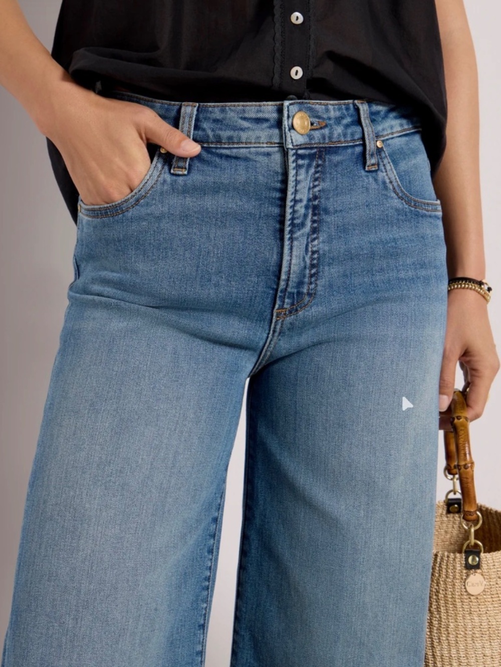 Kut from the Kloth Ryan Wide Leg Jean - Size 6 - Picture 4 of 5